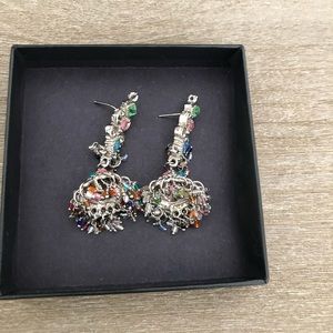 Silver jhumkas bell earrings